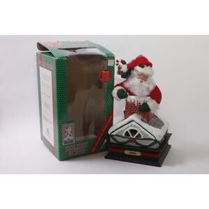 Holiday Creations, Santa Claus on a Rooftop, Musical Figure, ~ 260129-WH 1171